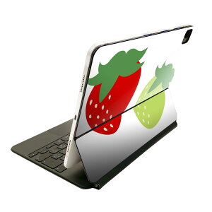 Magic Keyboard 12.9インチ iPad Pro(第4世代、第5世代、第6世代)対応 apple アップル アイパッド 全面スキンシール フル 前面 背面 保護シール 人気 009548 いちご 赤 緑