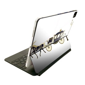 Magic Keyboard 12.9インチ iPad Pro（第4世代、第5世代、第6世代）対応 apple アップル アイパッド　全面スキンシール フル 前面　背面 保護シール 人気 009569 馬　馬車　アンティーク