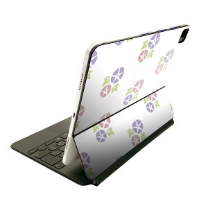 Magic Keyboard 用 スキンシール 11インチ iPad Pro用 第1-4世代 iPad Air 第4-5世代 対応 全面スキンシール フル 前面 背面 保護シール 人気 009611  あさがお 和風