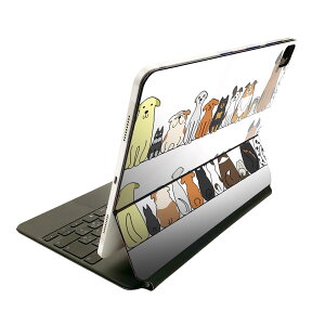 Magic Keyboard 用 スキンシール 11インチ iPad Pro用 第1-4世代 iPad Air 第4-5世代 対応 全面スキンシール フル 前面 背面 保護シール 人気 009614 犬 動物 キャラクター