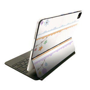 Magic Keyboard 12.9インチ iPad Pro(第4世代、第5世代、第6世代)対応 apple アップル アイパッド 全面スキンシール フル 前面 背面 保護シール 人気 009618  ハート カラフル