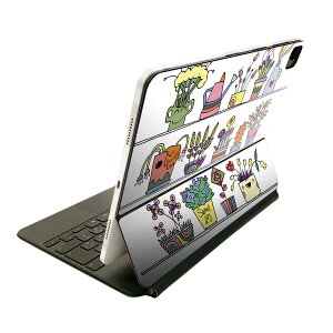 Magic Keyboard 12.9インチ iPad Pro(第4世代、第5世代、第6世代)対応 apple アップル アイパッド 全面スキンシール フル 前面 背面 保護シール 人気  花 カラフル 009619