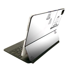 Magic Keyboard 12.9インチ iPad Pro(第4世代、第5世代、第6世代)対応 apple アップル アイパッド 全面スキンシール フル 前面 背面 保護シール 人気 009620 鳥 シンプル 白 黒