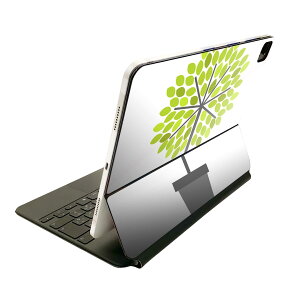 Magic Keyboard 用 スキンシール 11インチ iPad Pro用 第1-4世代 iPad Air 第4-5世代 対応 全面スキンシール フル 前面 背面 保護シール 人気 009622 植物 シンプル 緑