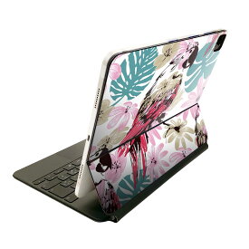 Magic Keyboard 12.9インチ iPad Pro（第4世代、第5世代、第6世代）対応 apple アップル アイパッド　全面スキンシール フル 前面　背面 保護シール 人気 010864 花　鳥　色彩