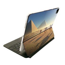 Magic Keyboard 12.9インチ iPad Pro（第4世代、第5世代、第6世代）対応 apple アップル アイパッド　全面スキンシール フル 前面　背面 保護シール 人気 010934 らくだ　砂漠　ピラミッド