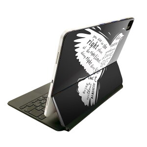 Magic Keyboard 12.9インチ iPad Pro(第4世代、第5世代、第6世代)対応 apple アップル アイパッド 全面スキンシール フル 前面 背面 保護シール 人気 011452 鳥 英語 文字