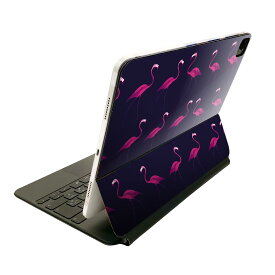 Magic Keyboard 用 スキンシール 11インチ iPad Pro用 第1-4世代 iPad Air 第4-5世代 対応 全面スキンシール フル 前面 背面 保護シール 人気 011505 フラミンゴ　ネイビー　ピンク