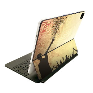 Magic Keyboard 12.9インチ iPad Pro(第4世代、第5世代、第6世代)対応 apple アップル アイパッド 全面スキンシール フル 前面 背面 保護シール 人気 011892 音符 人物 シルエット