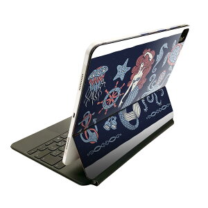 Magic Keyboard 12.9インチ iPad Pro(第4世代、第5世代、第6世代)対応 apple アップル アイパッド 全面スキンシール フル 前面 背面 保護シール 人気 人魚 マリン 海 012315