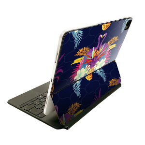 Magic Keyboard 用 スキンシール 11インチ iPad Pro用 第1-4世代 iPad Air 第4-5世代 対応 全面スキンシール フル 前面 背面 保護シール 人気 012564 パイナップル 鳥 南国