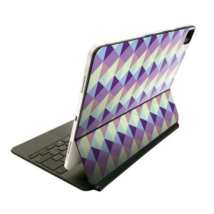 Magic Keyboard 12.9インチ iPad Pro(第4世代、第5世代、第6世代)対応 apple アップル アイパッド 全面スキンシール フル 前面 背面 保護シール 人気 012681 三角 シンプル パステル