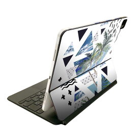 Magic Keyboard 12.9インチ iPad Pro（第4世代、第5世代、第6世代）対応 apple アップル アイパッド　全面スキンシール フル 前面　背面 保護シール 人気 014038 海　ヤシの木　夏
