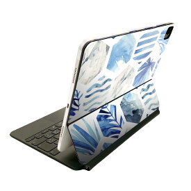 Magic Keyboard 12.9インチ iPad Pro（第4世代、第5世代、第6世代）対応 apple アップル アイパッド　全面スキンシール フル 前面　背面 保護シール 人気 014041 海　ヤシの木　夏