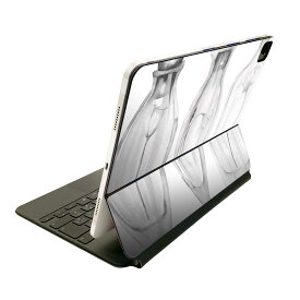 Magic Keyboard 用 スキンシール 11インチ iPad Pro用 第1-4世代 iPad Air 第4-5世代 対応 全面スキンシール フル 前面 背面 保護シール 人気 014526 瓶　花　モノクロ