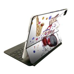 Magic Keyboard 用 スキンシール 11インチ iPad Pro用 第1-4世代 iPad Air 第4-5世代 対応 全面スキンシール フル 前面 背面 保護シール 人気 014814 ジャズ 音楽 楽器