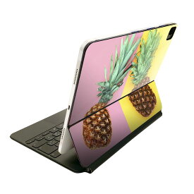 Magic Keyboard 12.9インチ iPad Pro（第4世代、第5世代、第6世代）対応 apple アップル アイパッド　全面スキンシール フル 前面　背面 保護シール 人気 014881 パイナップル　夏　ピンク　食べ物　果物