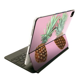 Magic Keyboard 12.9インチ iPad Pro（第4世代、第5世代、第6世代）対応 apple アップル アイパッド　全面スキンシール フル 前面　背面 保護シール 人気 014882 パイナップル　夏　ピンク　食べ物　果物
