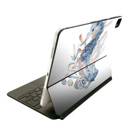 Magic Keyboard 12.9インチ iPad Pro（第4世代、第5世代、第6世代）対応 apple アップル アイパッド　全面スキンシール フル 前面　背面 保護シール 人気 017855 海の中 Underwater　タツノオトシゴ　海の中