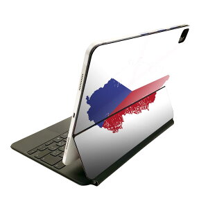 Magic Keyboard 用 スキンシール 11インチ iPad Pro用 第1-4世代 iPad Air 第4-5世代 対応 全面スキンシール フル 前面 背面 保護シール 人気 018809 国旗 czech_republic チェコ共和国