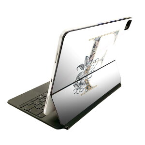 Magic Keyboard 用 スキンシール 11インチ iPad Pro用 第1-4世代 iPad Air 第4-5世代 対応 全面スキンシール フル 前面 背面 保護シール 人気 019150 フォント 文字 f アルファベット