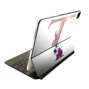 Magic Keyboard 12.9インチ iPad Pro(第4世代、第5世代、第6世代)対応 apple アップル アイパッド 全面スキンシール フル 前面 背面 保護シール 人気 019708 フォント 文字 t アルファベット