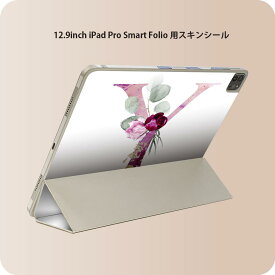 iPad Smart Folio 用 12.9インチ iPad Pro（第4世代、第5世代、第6世代）対応 apple アップル アイパッド　全面スキンシール フル 前面　背面 保護シール 人気 019713 フォント 文字 y アルファベット