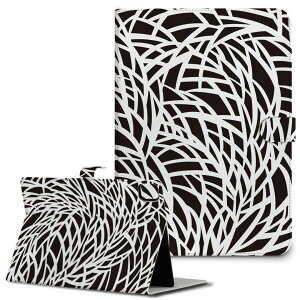 iPad10.9 第10世代 iPadPro13(M4) iPadPro11(M4) iPadPro11第1/2/3世代 iPadMini 第6世代 iPadAir第4世代 iPadAir13(M2) 用 タブレット ケース Apple アップル iPad専用ケース 手帳型 カバー 二つ折り 革 植物 白黒 ブラ