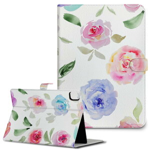 iPad10.9 第10世代 iPadPro13(M4) iPadPro11(M4) iPadPro11第1/2/3世代 iPadMini 第6世代 iPadAir第4世代 iPadAir13(M2) 用 タブレット ケース Apple アップル iPad専用ケース 手帳型 カバー 二つ折り 革 花 水彩  011040