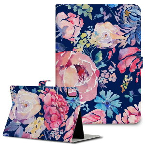 iPad10.9 第10世代 iPadPro13(M4) iPadPro11(M4) iPadPro11第1/2/3世代 iPadMini 第6世代 iPadAir第4世代 iPadAir13(M2) 用 タブレット ケース Apple アップル iPad専用ケース 手帳型 カバー 二つ折り 革 花  カラフル 014