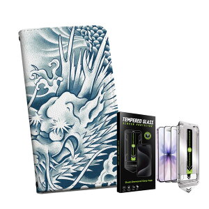 iPhone13pro 6.1�C���` ��p �e�L�����A iPhone13 Pro �v�� ���ʑΉ� �蒠�^�P�[�X �K���X�t�B���� 2�� �Z�b�g �蒠�^�P�[�X �J�o�[ �}�O�l�b�g�� �s�^�b�ƕ܂� ���U�[�P�[�X �J�[�h���[ �|�P�b�g i