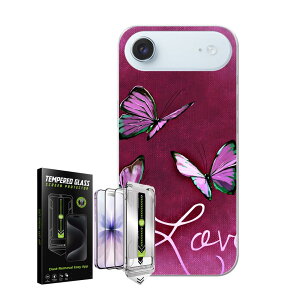 iPhone Air �p �X�}�z�J�o�[ �K���X�t�B���� 2�� �Z�b�g �e�L�����A ���ʑΉ� �P�[�X �J�o�[ �n�[�h�P�[�X igcase 026163 ���X�@LOVE
