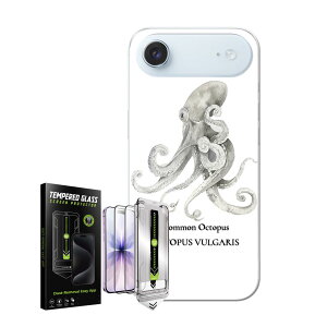 iPhone Air �p �X�}�z�J�o�[ �K���X�t�B���� 2�� �Z�b�g �e�L�����A ���ʑΉ� �P�[�X �J�o�[ �n�[�h�P�[�X igcase 019730 �C�̐��� �^�R octopus
