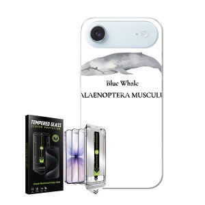 iPhone Air �p �X�}�z�J�o�[ �K���X�t�B���� 2�� �Z�b�g �e�L�����A ���ʑΉ� �P�[�X �J�o�[ �n�[�h�P�[�X igcase 019741 �C�̐��� �V���i�K�X�N�W�� blue whale