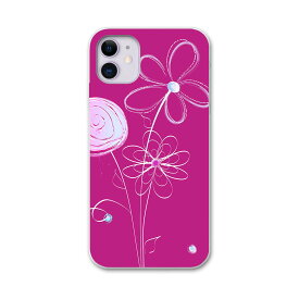 iPhone11 pro 5.8 インチ 専用 ソフトケース docomo ドコモ ソフトケース スマホカバー スマホケース ケース カバー tpu 007732 フラワー 花　フラワー　ピンク