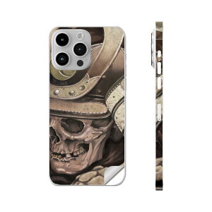 iPhone14 iPhone15 用 スキンシール 全面スキンシール フル 背面 側面 ステッカー 保護シール iphone14plus iphone14pro iphone14promax iphone15plus iphone15pro iphone15promax 各種対応 骸骨 ドクロ 侍 011556