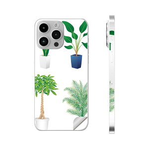 iPhone14 iPhone15 用 スキンシール 全面スキンシール フル 背面 側面 ステッカー 保護シール iphone14plus iphone14pro iphone14promax iphone15plus iphone15pro iphone15promax 各種対応 観葉植物 植木鉢 015924