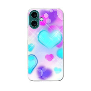 iPhone16plus 6.7インチ 専用 各キャリア iPhone 16 plus 共通対応 ハード ケース iphone16plus ケース カバー 000281 ハート デザイン