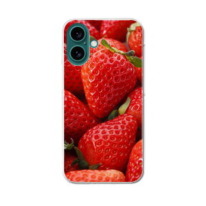 iPhone16 6.1インチ 専用 各キャリア iPhone 16 共通対応 ハード ケース iphone16 対応 ケース カバー ハードケース 001592 苺 果実