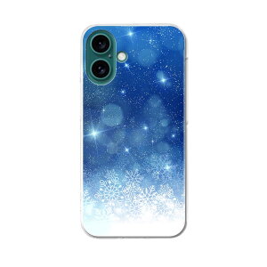 iPhone16plus 6.7インチ 専用 各キャリア iPhone 16 plus 共通対応 ハード ケース iphone16plus ケース カバー 012838 雪 空 夜空