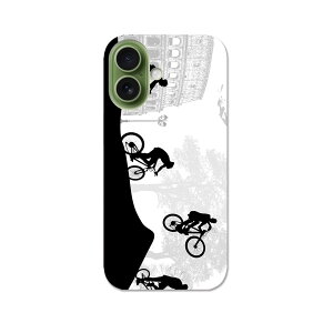 iPhone17 用 スマホカバー 各キャリア 共通対応 ケース カバー ハードケース 006527 自転車 人物