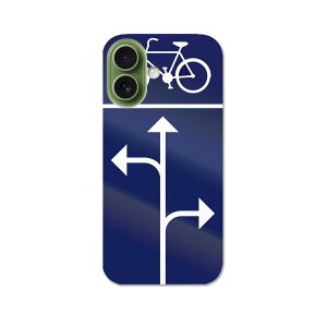 iPhone17 用 スマホカバー 各キャリア 共通対応 ケース カバー ハードケース 011814 標識 自転車 道路