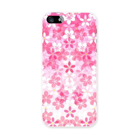 iphone5au iPhone 5 アイフォーン APPLE au エーユー スマホ カバー スマホケース ハード pc ケース ハードケース 桜柄　さくら　ピンク フラワー 000165