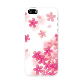 iphone5au iPhone 5 アイフォーン APPLE au エーユー スマホ カバー スマホケース ハード pc ケース ハードケース 桜　さくら　ピンク フラワー 000257