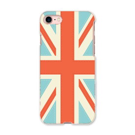 iphone8 iphone 8 アイフォーン softbank ソフトバンク スマホ カバー スマホケース スマホカバー PC ハードケース 007443 国旗　英国　赤　レッド　水色