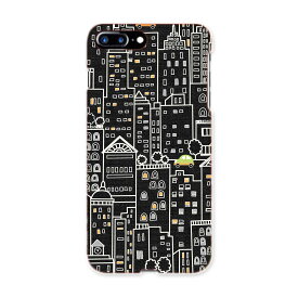 iphone7plus phone 7 plus APPLE softbank ソフトバンク スマホ カバー ケース スマホケース スマホカバー TPU ソフトケース 008010 建物　車　黒　ブラック　イラスト