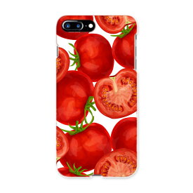 iphone7plus phone 7 plus APPLE softbank ソフトバンク スマホ カバー ケース スマホケース スマホカバー TPU ソフトケース 008422 野菜　トマト　赤　レッド　模様