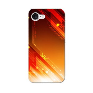 iPhone 16e 用 各キャリア 共通対応 ハードケース ケース カバー ハードケース 001178 オレンジ 模様