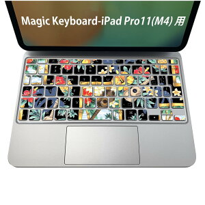 Magic Keyboard ��p iPadPro11inch 13inch(M4) 2024 ��5���� �Ή� �L�[�{�[�h�p�X�L���V�[�� �L�[�g�b�v �X�e�b�J�[ �A�C�p�b�h �m�[�g�p�\�R�� �A�N�Z�T���[ �ی� 020806 �}�X�N�f�U�C�� �F�� �f�� �ԁ@�@