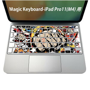 Magic Keyboard ��p iPadPro11inch 13inch(M4) 2024 ��5���� �Ή� �L�[�{�[�h�p�X�L���V�[�� �L�[�g�b�v �X�e�b�J�[ �A�C�p�b�h �m�[�g�p�\�R�� �A�N�Z�T���[ �ی� 020806 �}�X�N�f�U�C�� �F�� �f�� �[���@